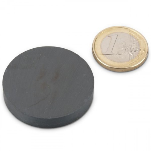 Disco magnetico Ø 36,0 x 6,5 mm HF 24/16 ferrite - aderenza 1,8 kg
